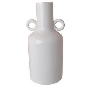 wazon ceramiczny z uszami biały