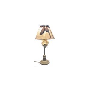 podświetlona lampa stołowa drewniana