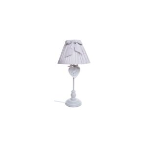 lampa stołowa drewniana z sercem